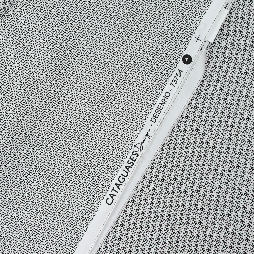 Coton imprimé flèche noir fond blanc - Image 3
