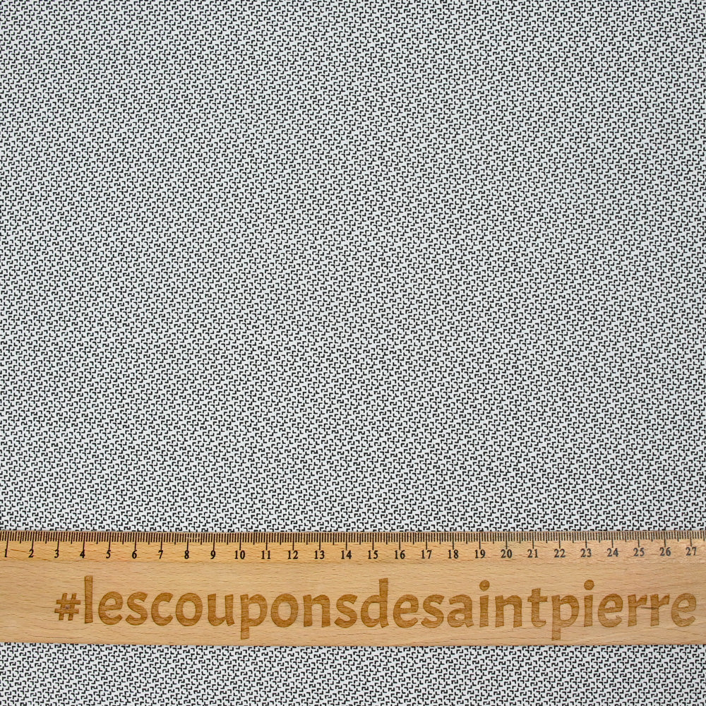 Coton imprimé flèche noir fond blanc - Image 5