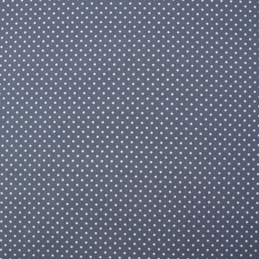 Coton imprimé petits pois 2mm gris