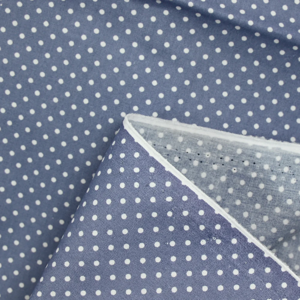 Coton imprimé petits pois 2mm gris - Image 4