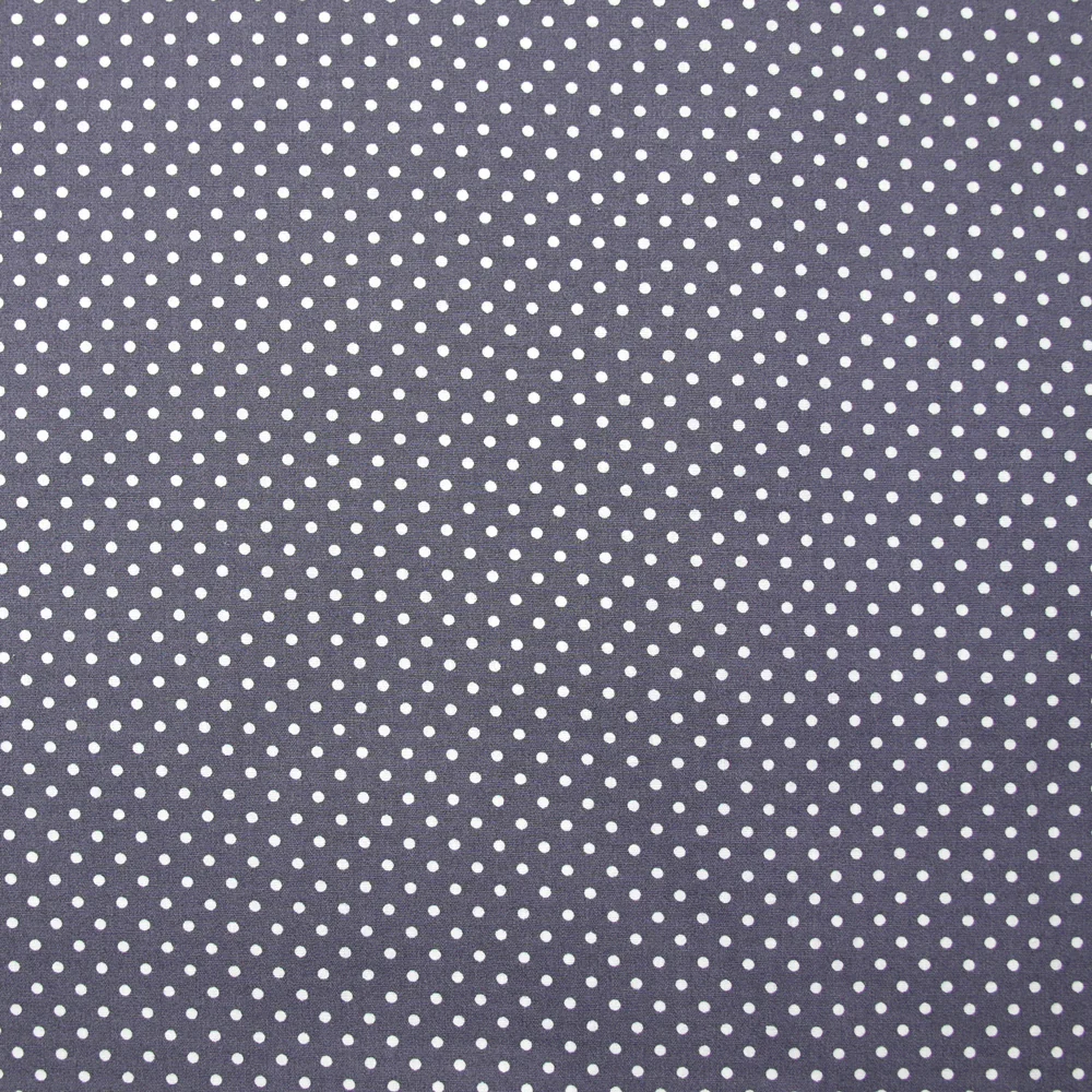 Coton imprimé petits pois 2mm gris moyen