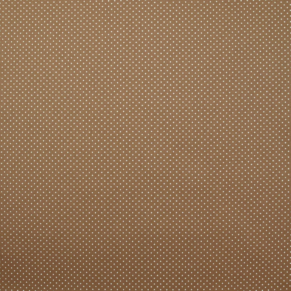 Coton imprimé pois 1mm fond marron - Image 4
