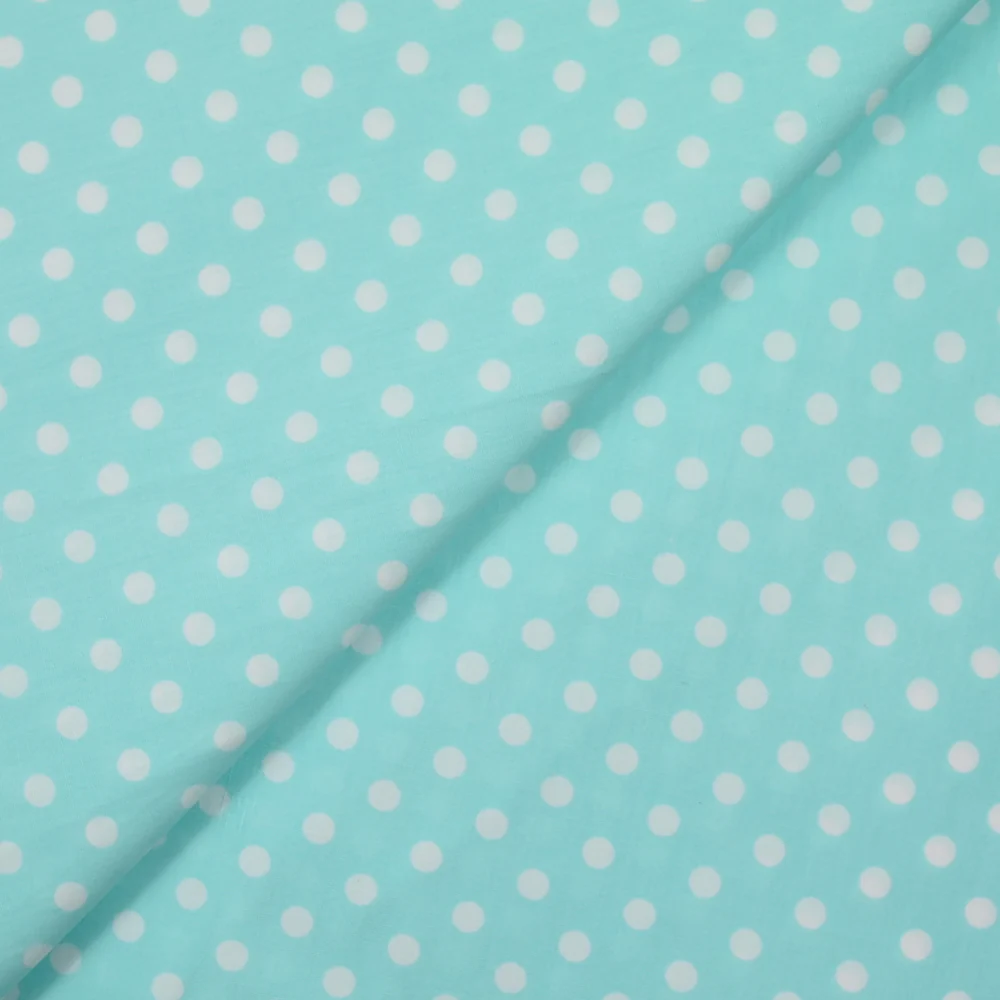 Coton imprimé pois 6mm ciel