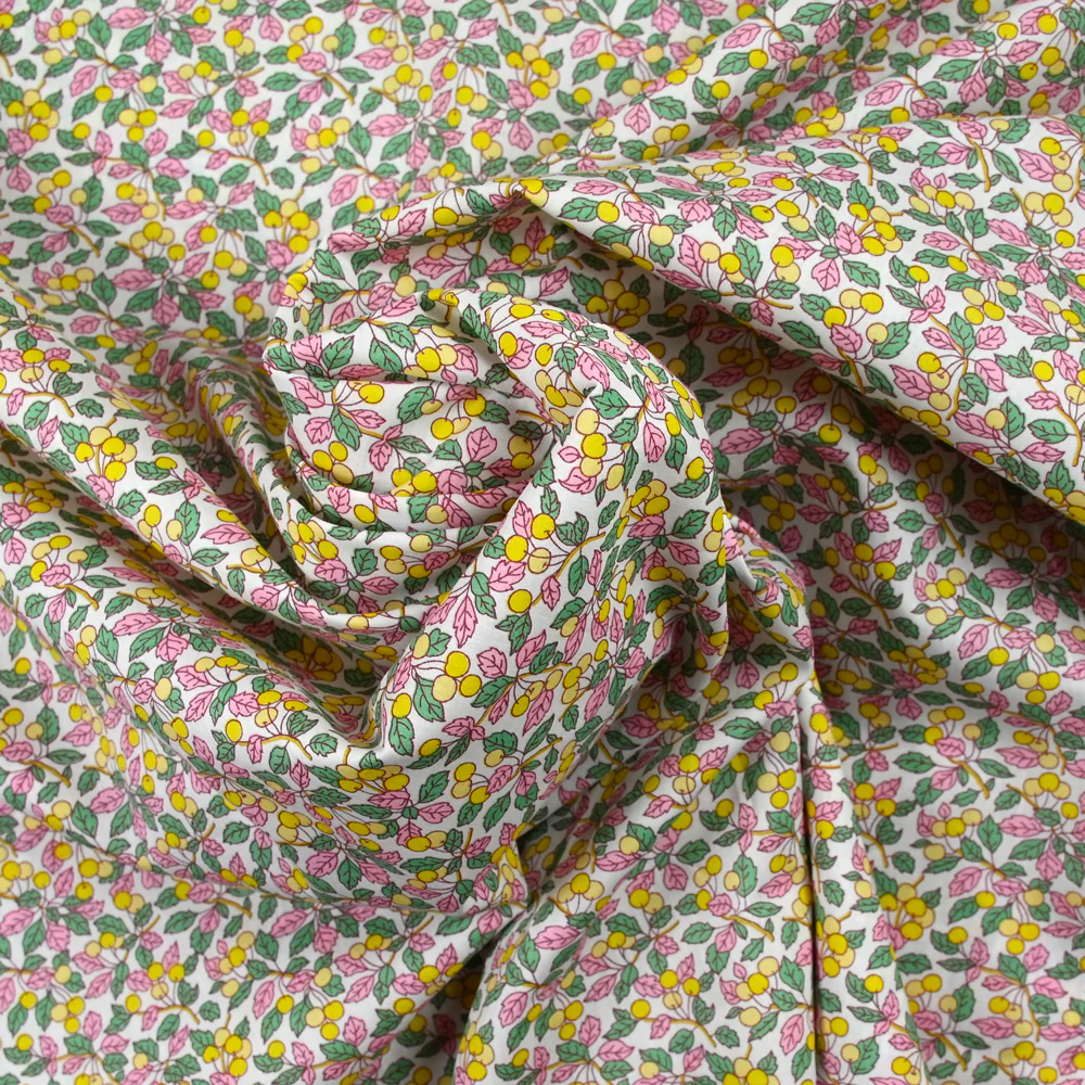 Coton liberty ® 150th Colleen's Orchard jaune au mètre - Image 3