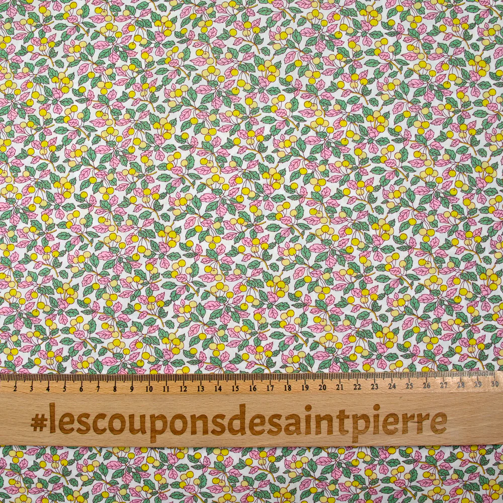 Coton liberty ® 150th Colleen's Orchard jaune au mètre - Image 4
