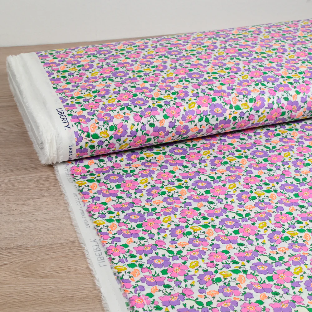 Coton liberty ® 150th Mrs Stoneley violet au mètre - Image 2