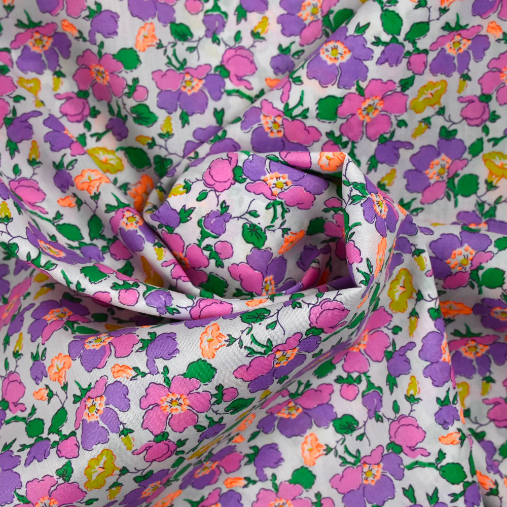 Coton liberty ® 150th Mrs Stoneley violet au mètre - Image 3