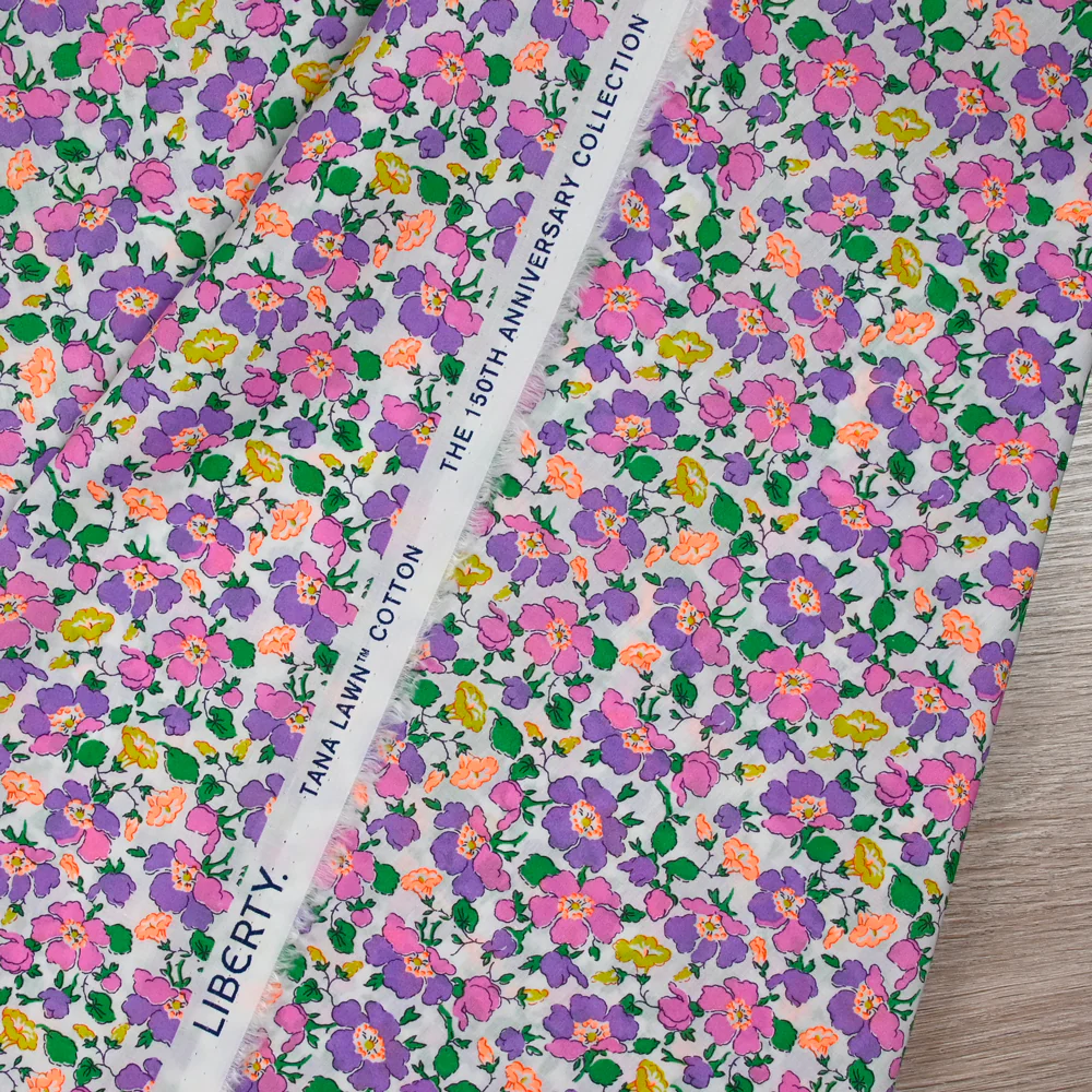 Coton liberty ® 150th Mrs Stoneley violet au mètre - Image 6