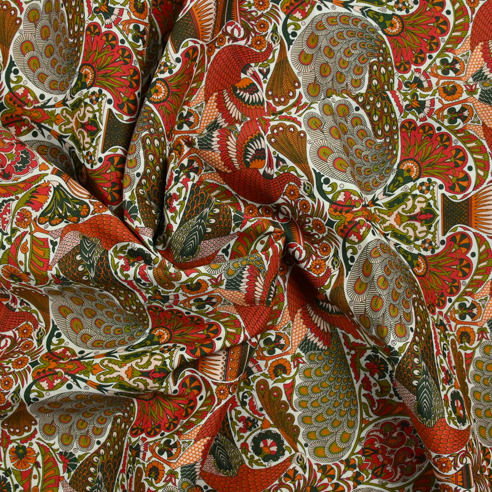 Coton liberty ® 150th Oscars Palace marron au mètre - Image 3