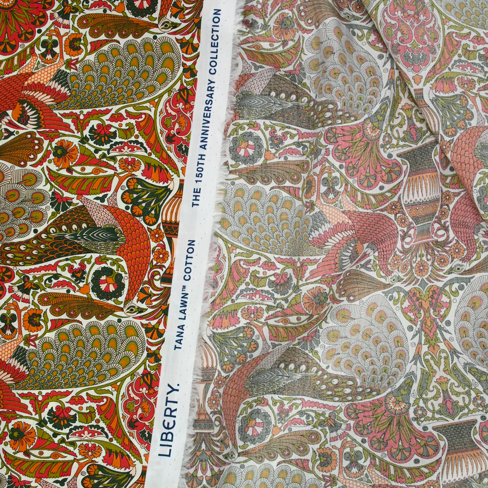 Coton liberty ® 150th Oscars Palace marron au mètre - Image 4