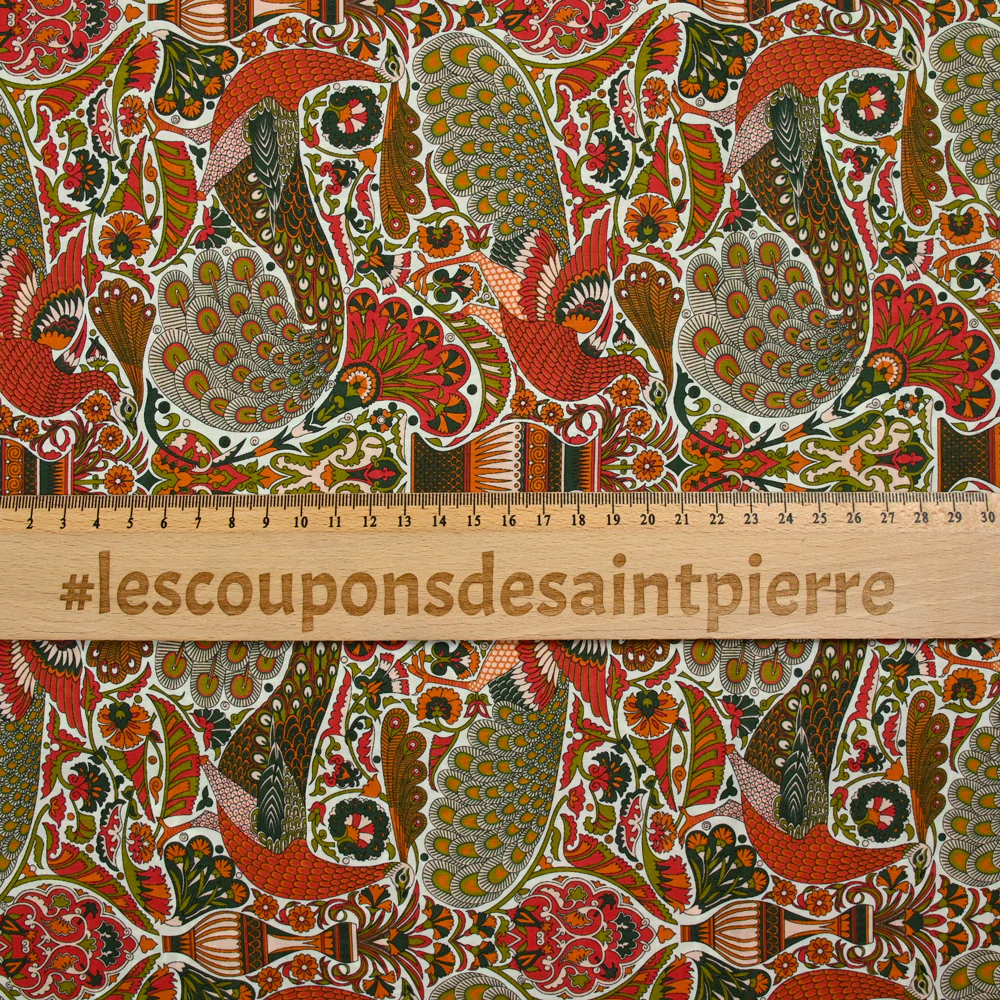 Coton liberty ® 150th Oscars Palace marron au mètre - Image 5