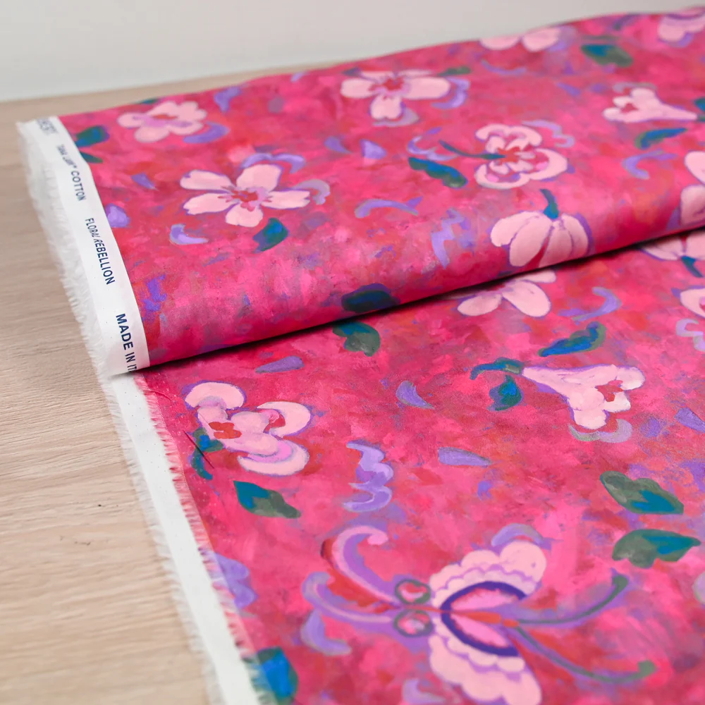 Coton liberty ® Artist Muse fuchsia au mètre - Image 2