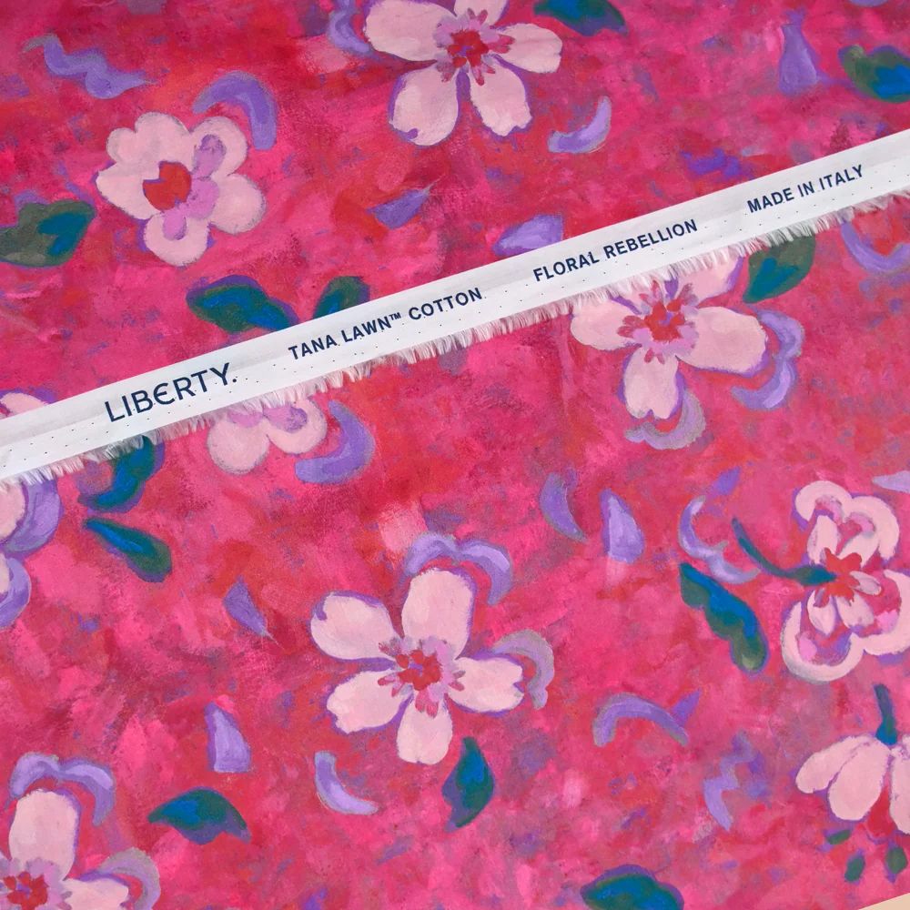 Coton liberty ® Artist Muse fuchsia au mètre - Image 5