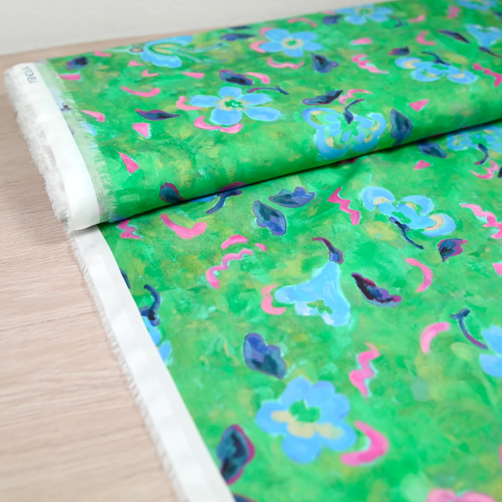 Coton liberty ® Artist Muse vert au mètre - Image 2