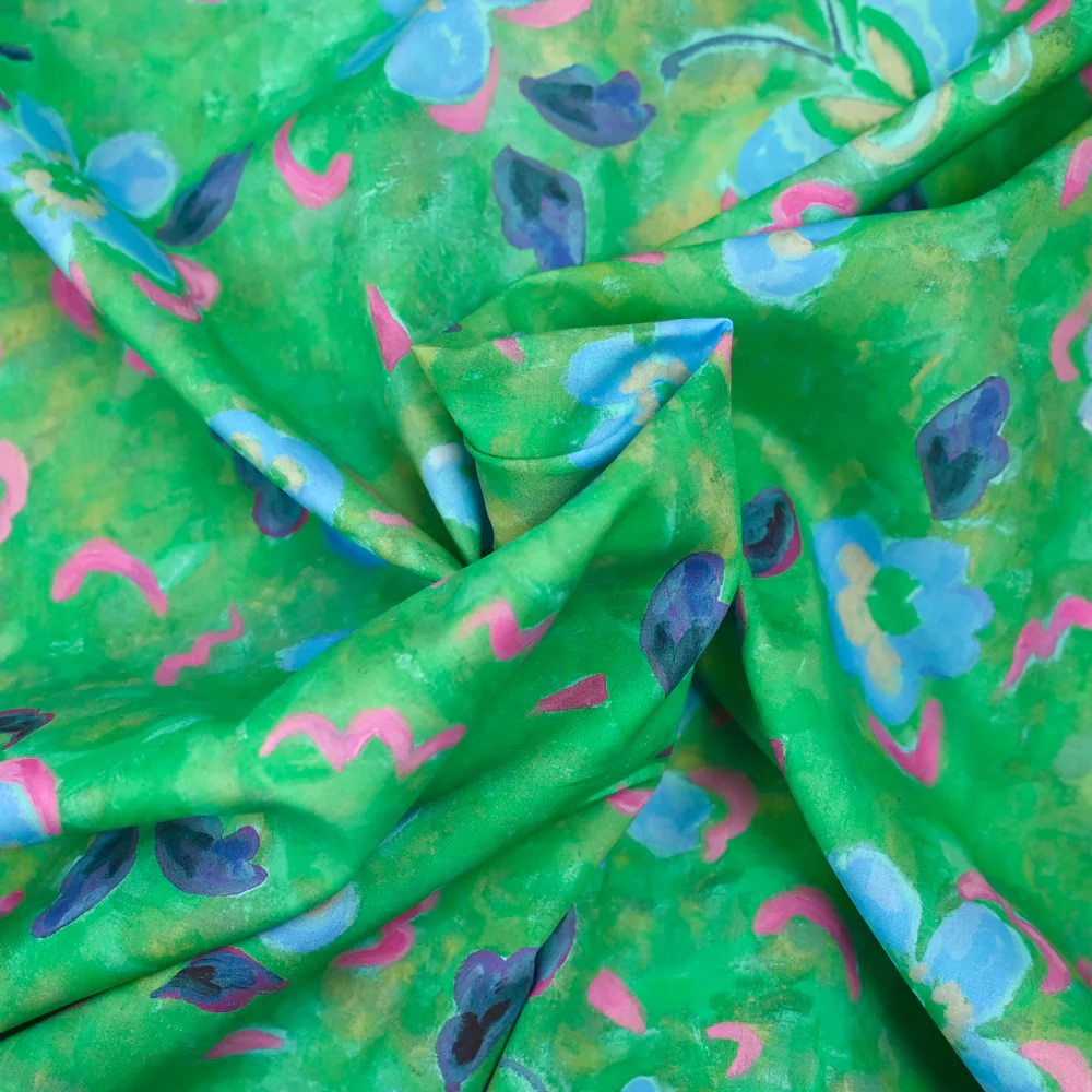 Coton liberty ® Artist Muse vert au mètre - Image 3