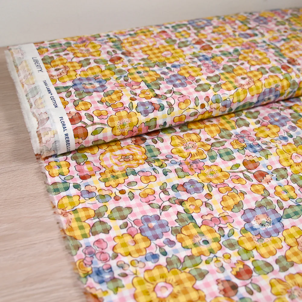 Coton liberty ® Betsy Check vichy rose au mètre - Image 2