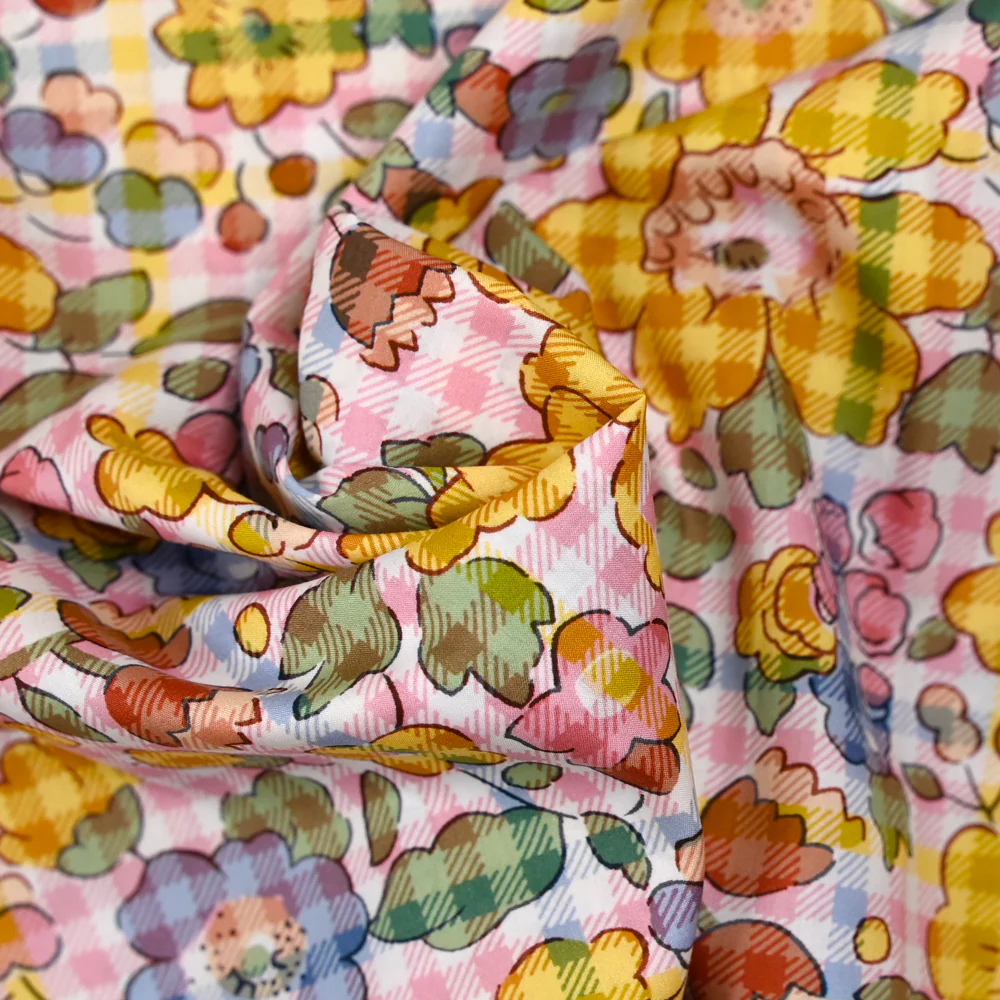 Coton liberty ® Betsy Check vichy rose au mètre - Image 3
