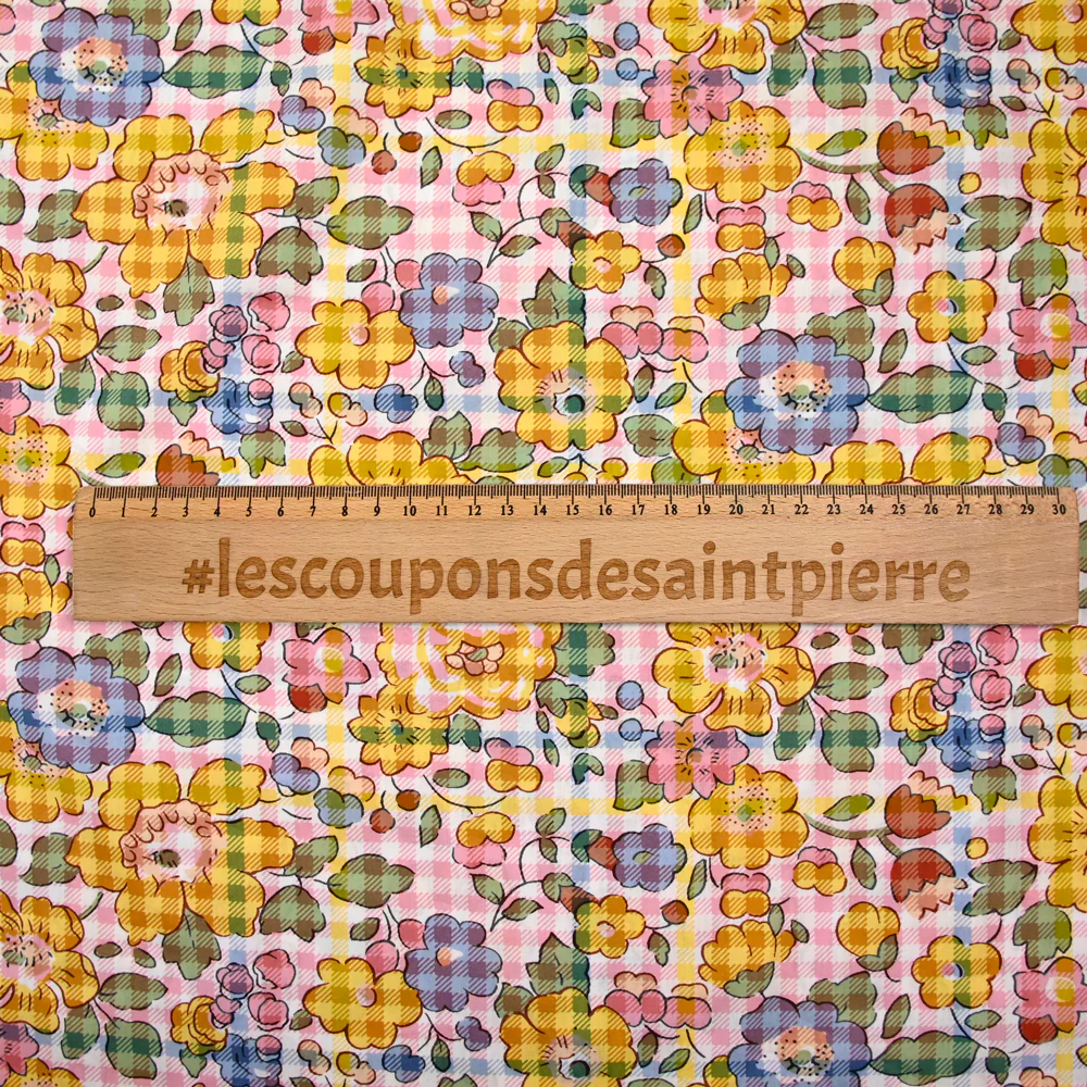 Coton liberty ® Betsy Check vichy rose au mètre - Image 4