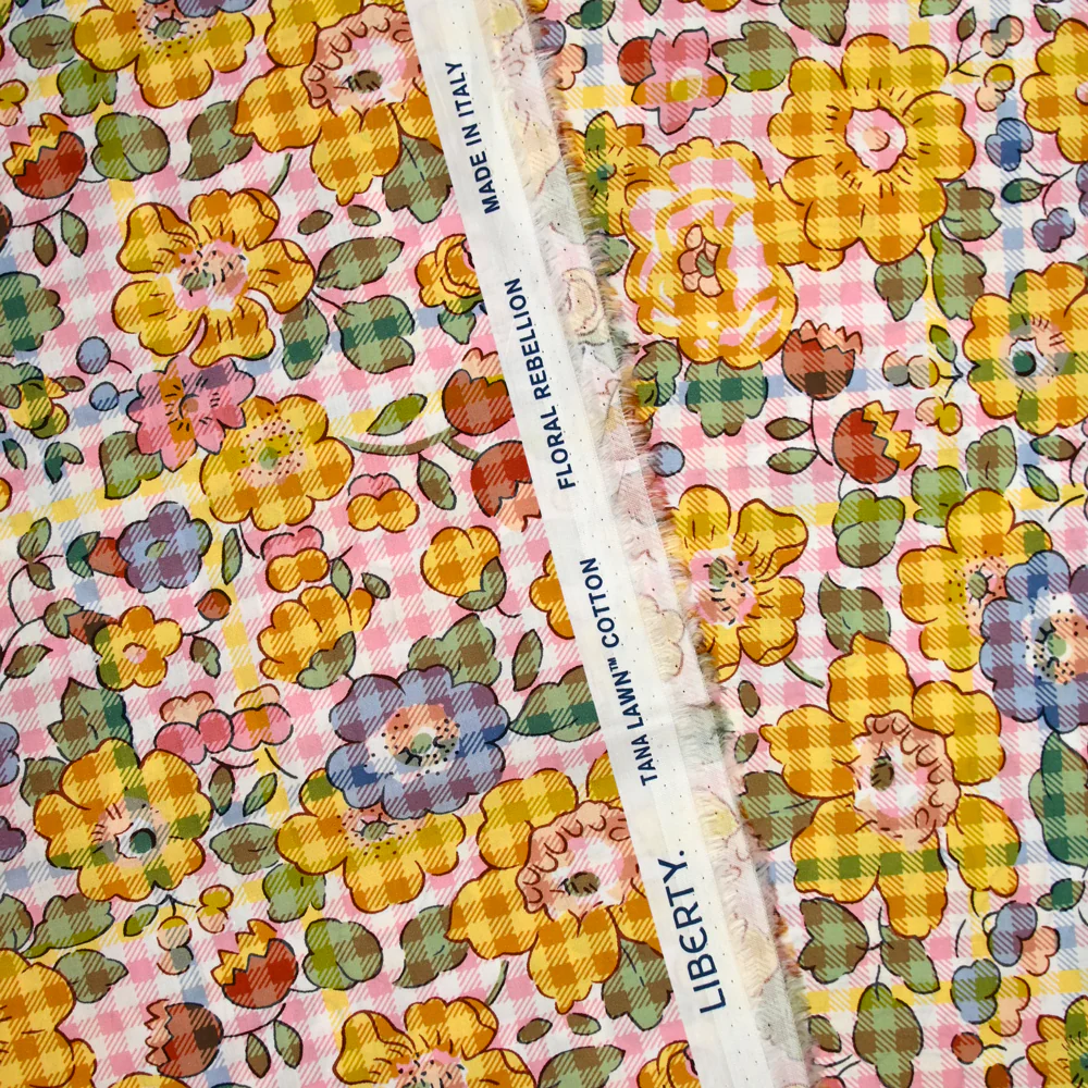 Coton liberty ® Betsy Check vichy rose au mètre - Image 5