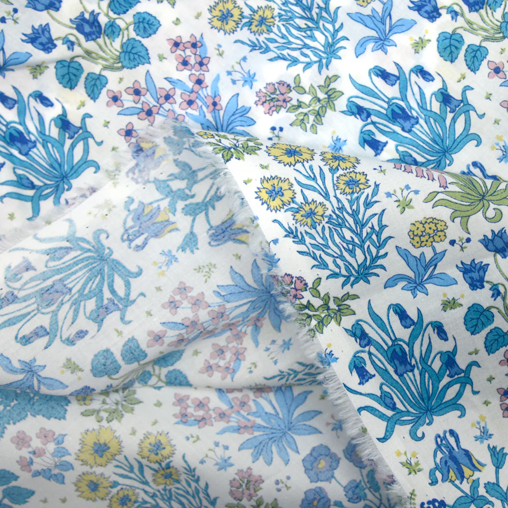 Coton liberty ® Colombe Study bleu au mètre - Image 4