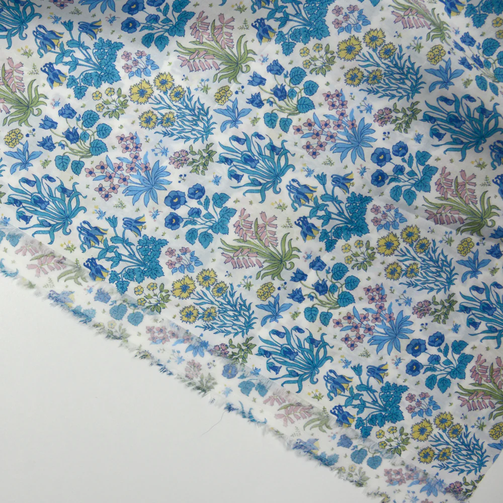 Coton liberty ® Colombe Study bleu au mètre - Image 5