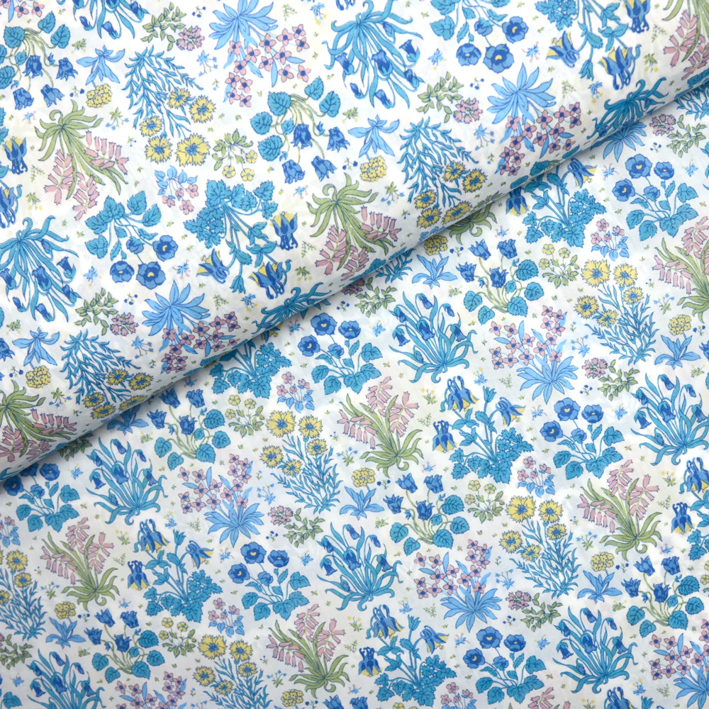 Coton liberty ® Colombe Study bleu au mètre - Image 6
