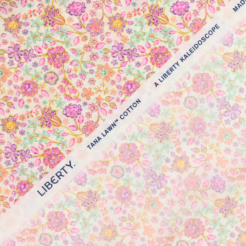 Coton Liberty ® Fiona Devaux rose au mètre - Image 3