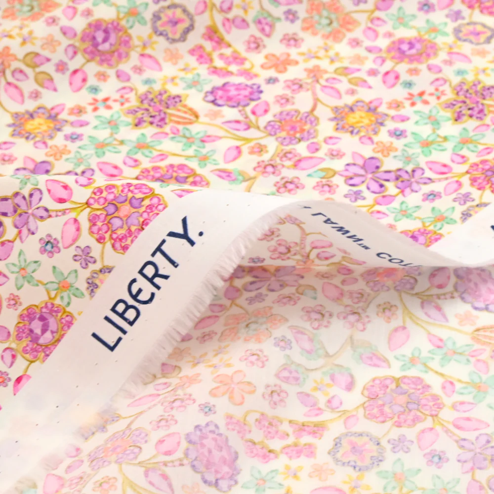 Coton Liberty ® Fiona Devaux rose au mètre - Image 6