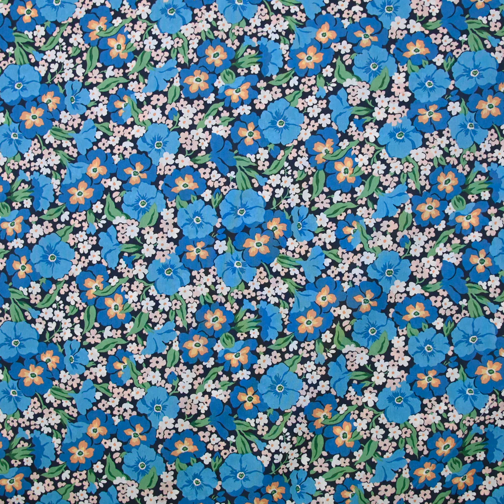 Coton liberty ® Gabriella Gisou bleu au mètre