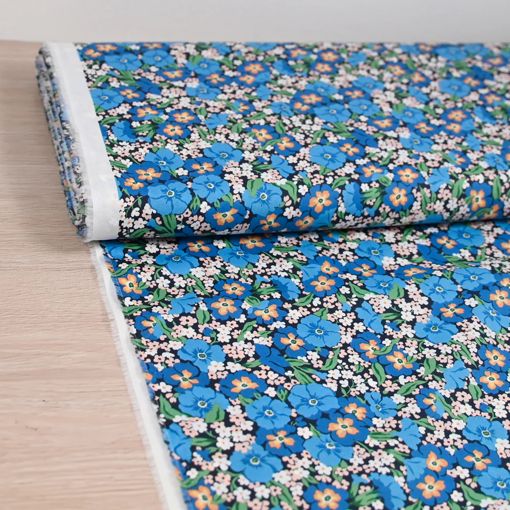 Coton liberty ® Gabriella Gisou bleu au mètre - Image 2