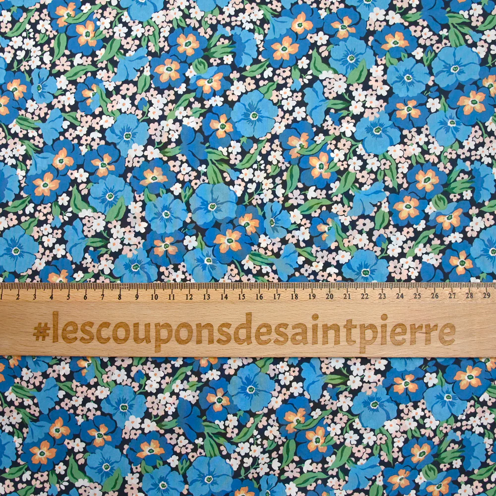Coton liberty ® Gabriella Gisou bleu au mètre - Image 4