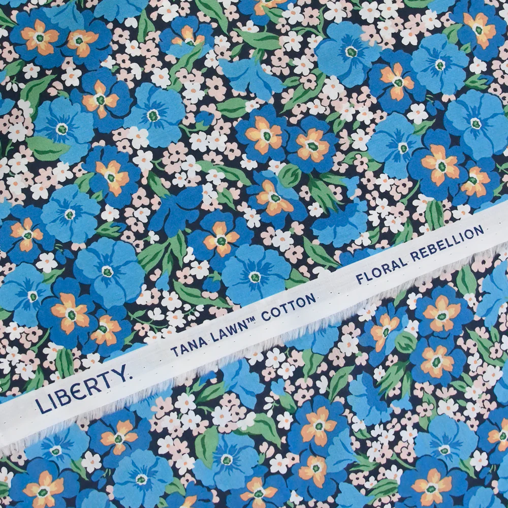 Coton liberty ® Gabriella Gisou bleu au mètre - Image 5