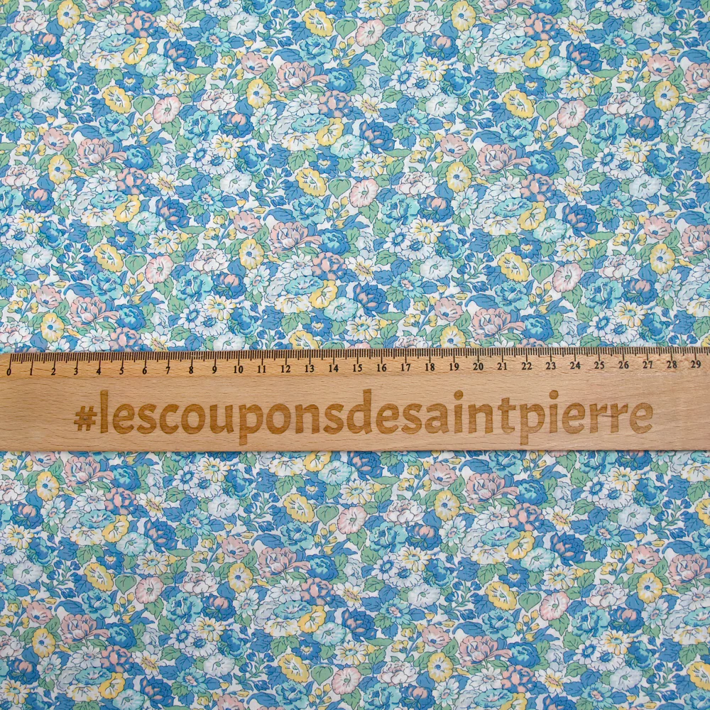 Coton liberty ® Leontyne Dream bleu au mètre - Image 3