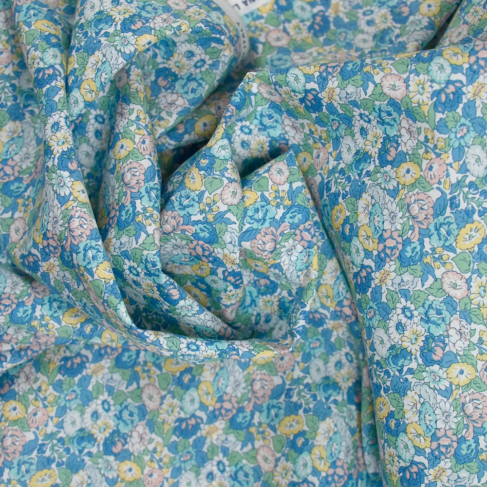 Coton liberty ® Leontyne Dream bleu au mètre - Image 4