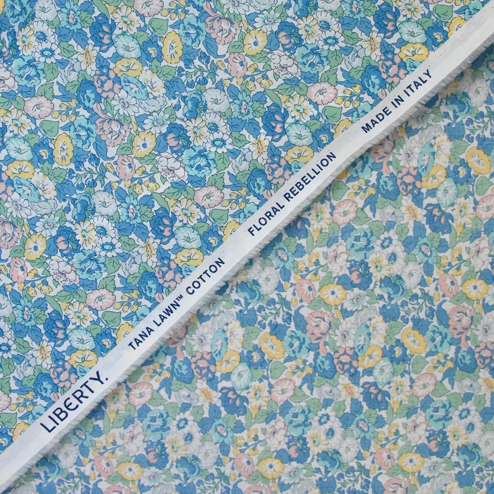 Coton liberty ® Leontyne Dream bleu au mètre - Image 5