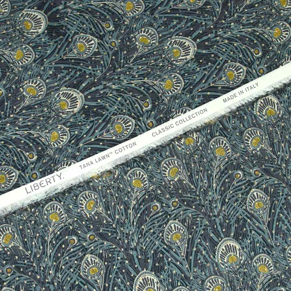 Coton liberty ® Métal Queen bleu au mètre - Image 4