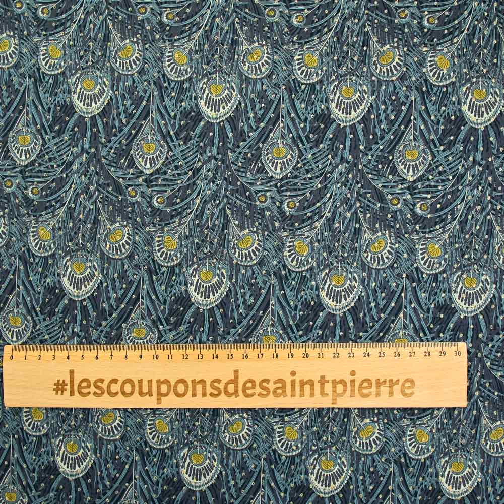 Coton liberty ® Métal Queen bleu au mètre - Image 5