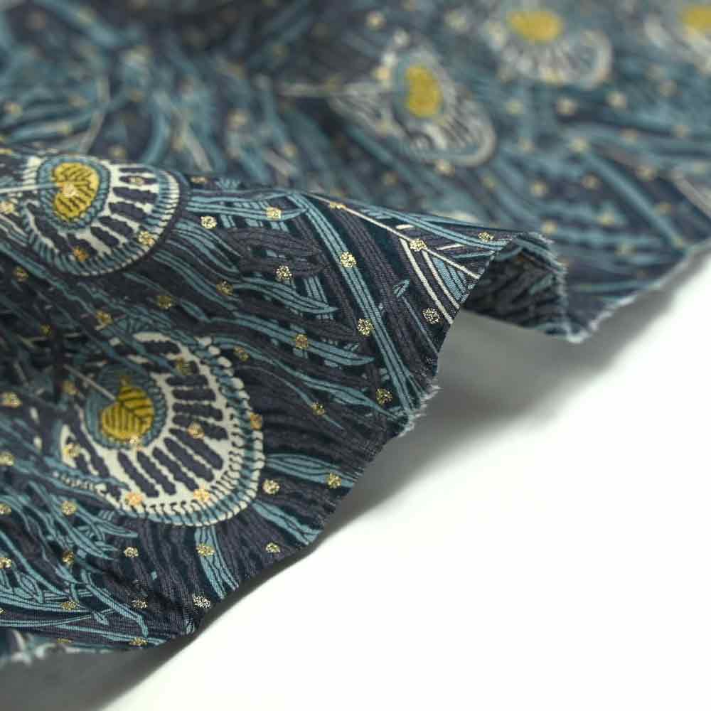 Coton liberty ® Métal Queen bleu au mètre - Image 6