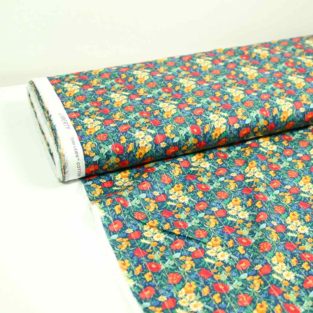 Coton liberty ® Métal rayé Florence moutarde au mètre - Image 2