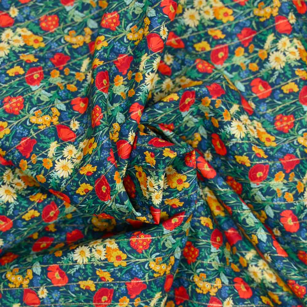 Coton liberty ® Métal rayé Florence moutarde au mètre - Image 3