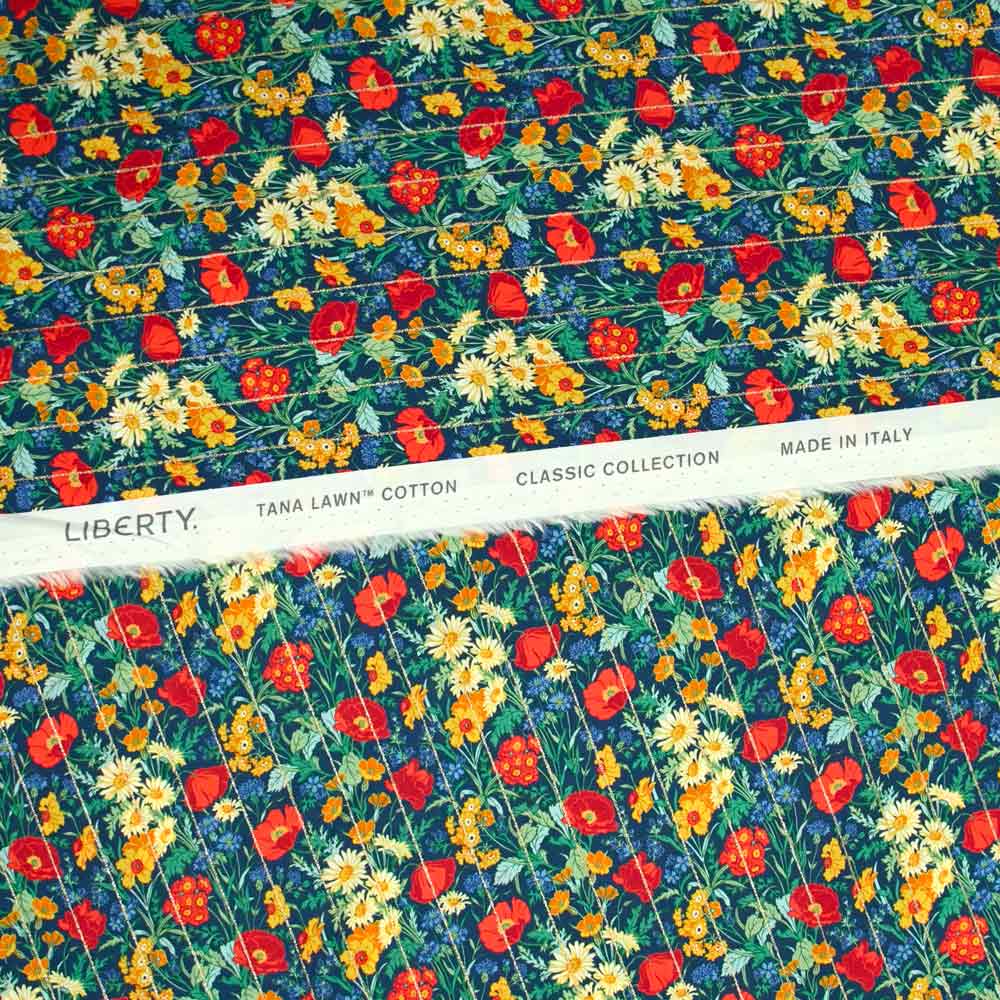 Coton liberty ® Métal rayé Florence moutarde au mètre - Image 4