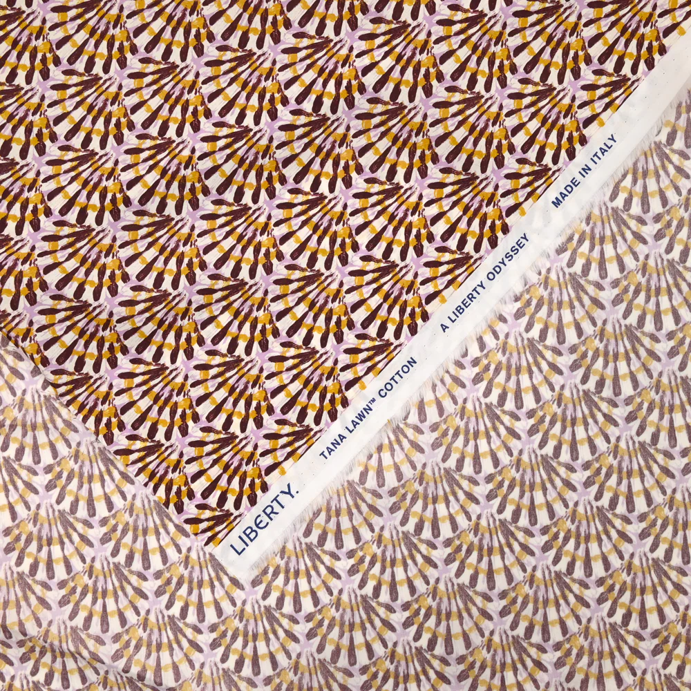 Coton liberty ® Triton parme au mètre - Image 5