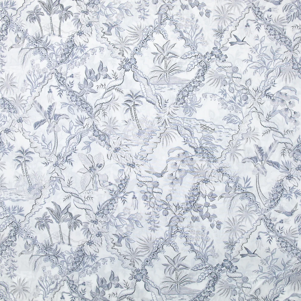 Coton liberty ® Tropical Toile gris au mètre