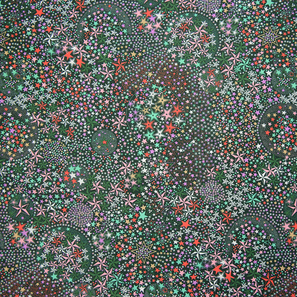 Coton liberty ® Adelajda's wish vert foncé au mètre