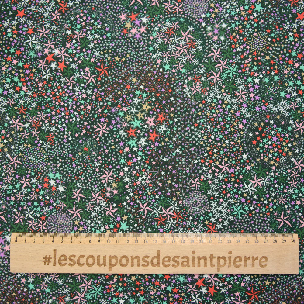 Coton liberty ® Adelajda's wish vert foncé au mètre - Image 3