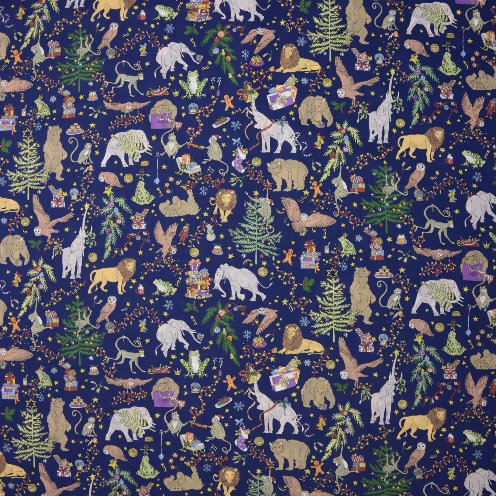 Coton liberty ® Christmas marine au mètre