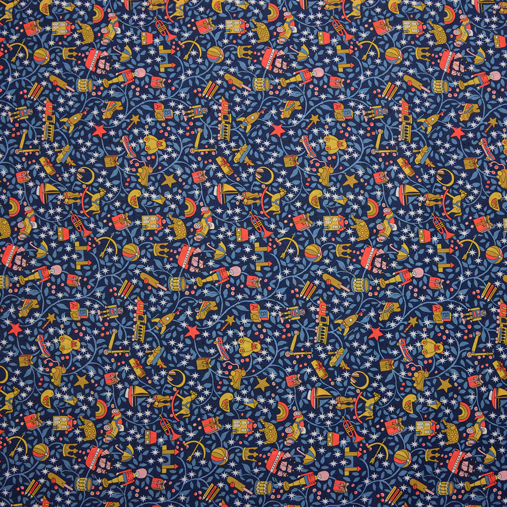 Coton liberty ® Magical forest marine au mètre