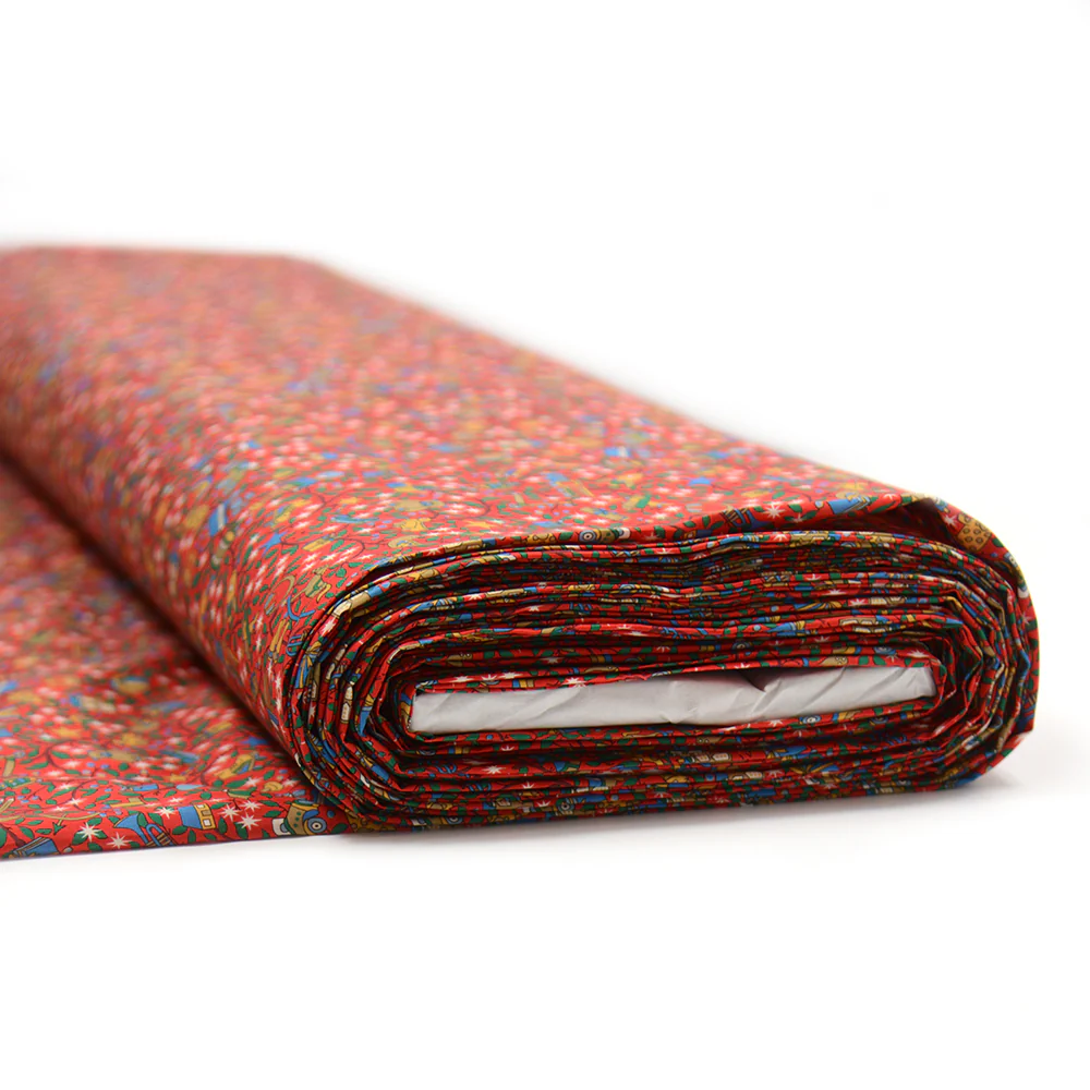 Coton liberty ® Magical forest rouge au mètre - Image 2