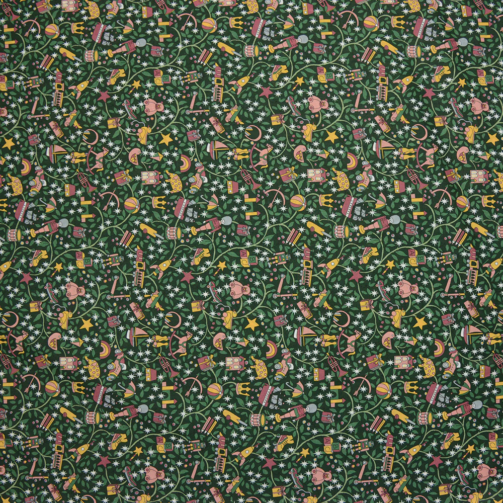 Coton liberty ® Magical forest vert au mètre