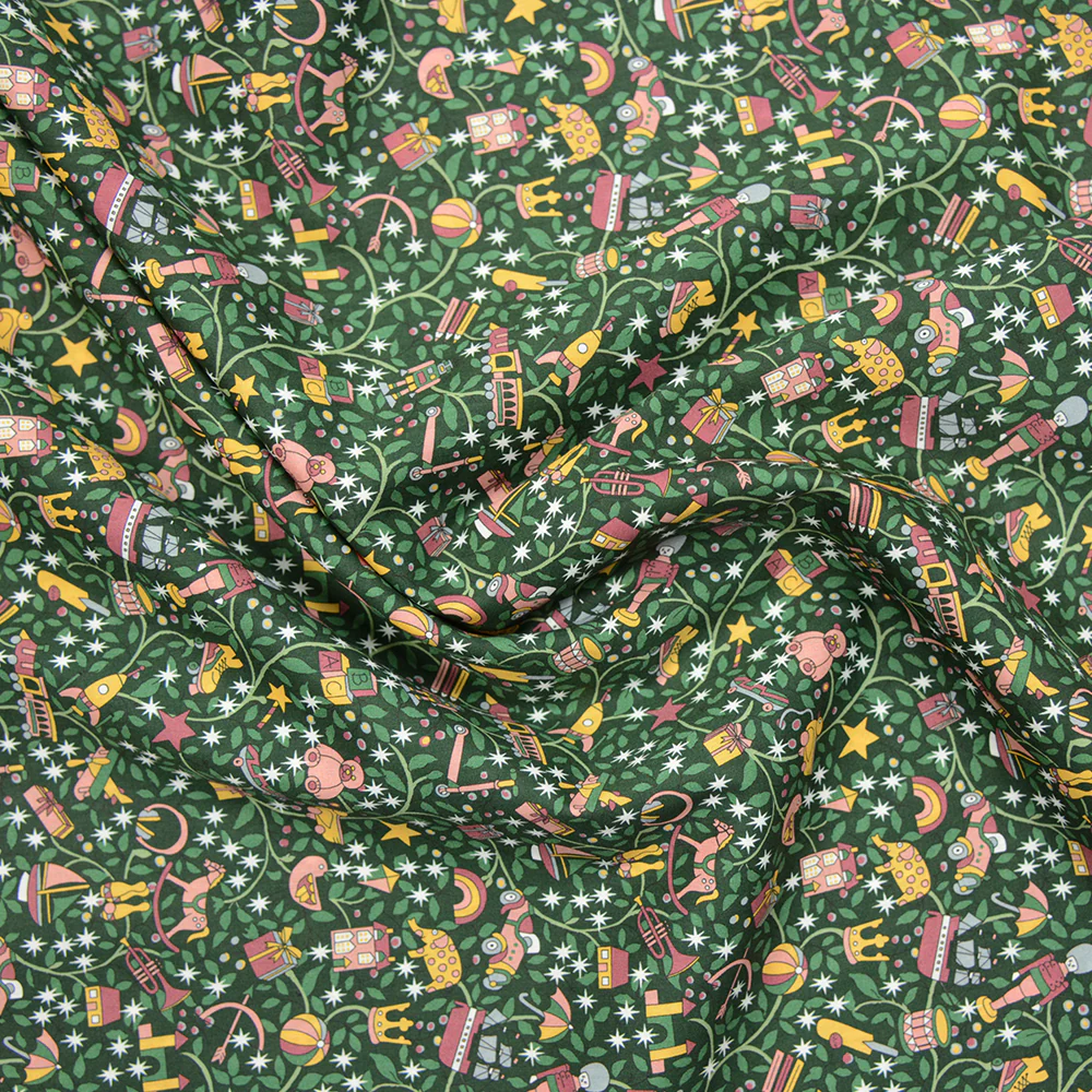 Coton liberty ® Magical forest vert au mètre - Image 5